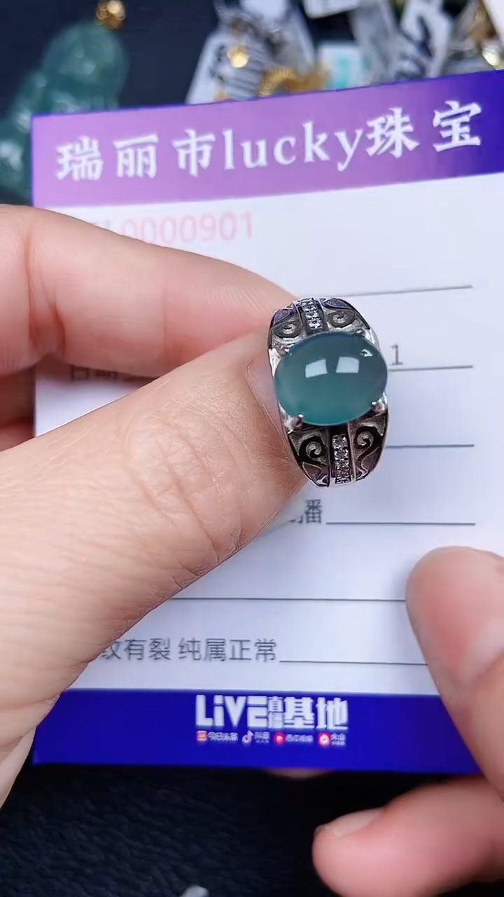 颈饰银S925镶嵌翡翠0901