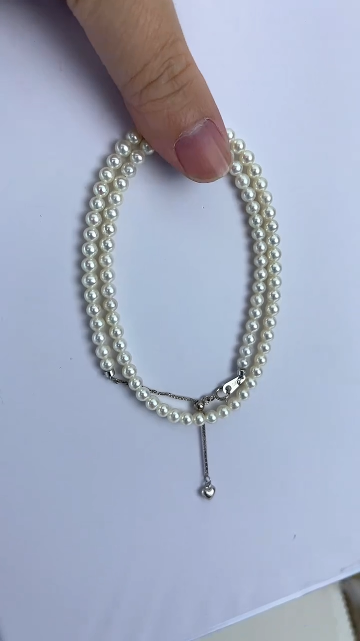 【闪购商品】淡水珍珠颈饰未镶嵌27天然极光珍珠小米珠项链4-5