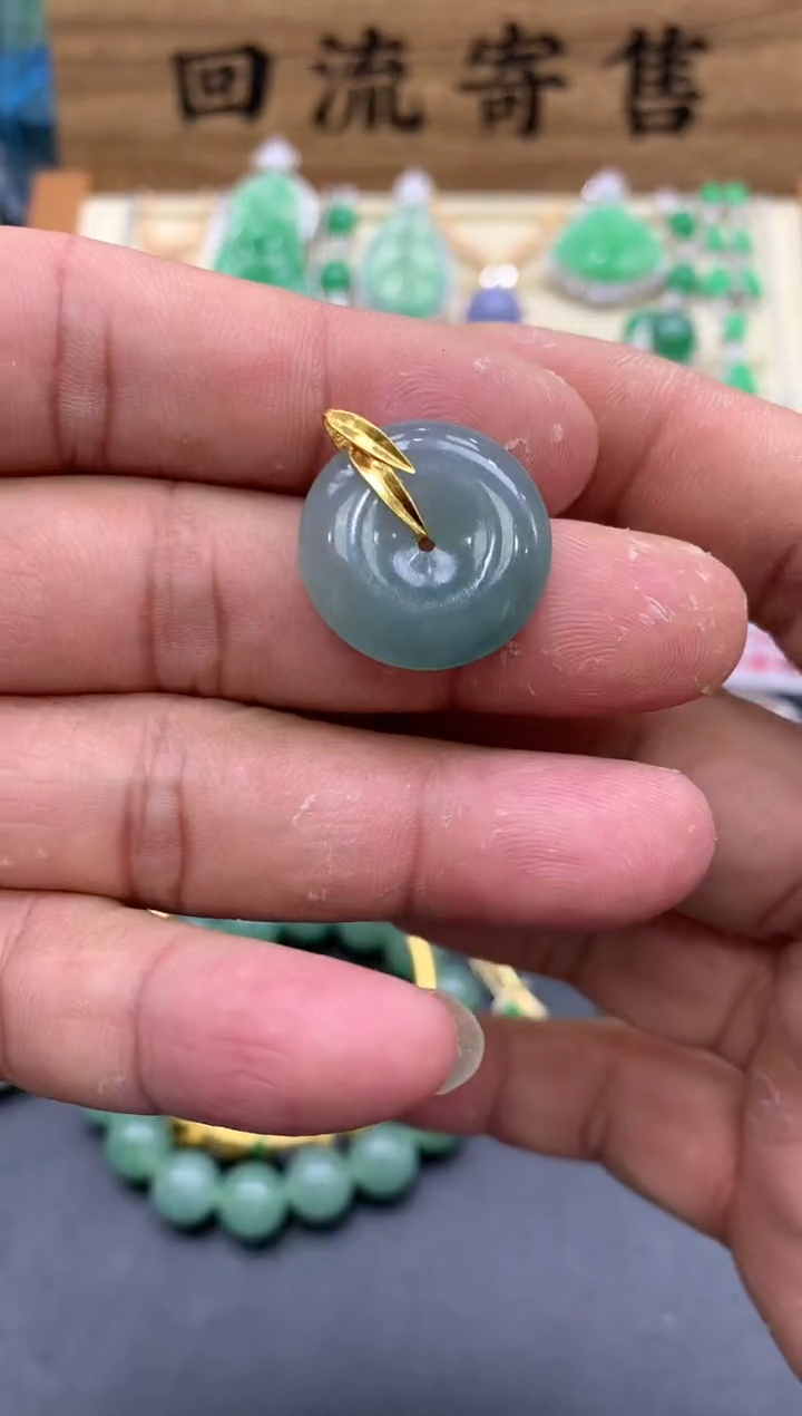 【闪购商品】翡翠颈饰18K金镶嵌13-中国好珍宝