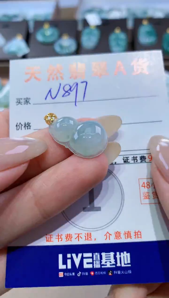 颈饰未镶嵌翡翠天然缅甸翡翠A货挂件 