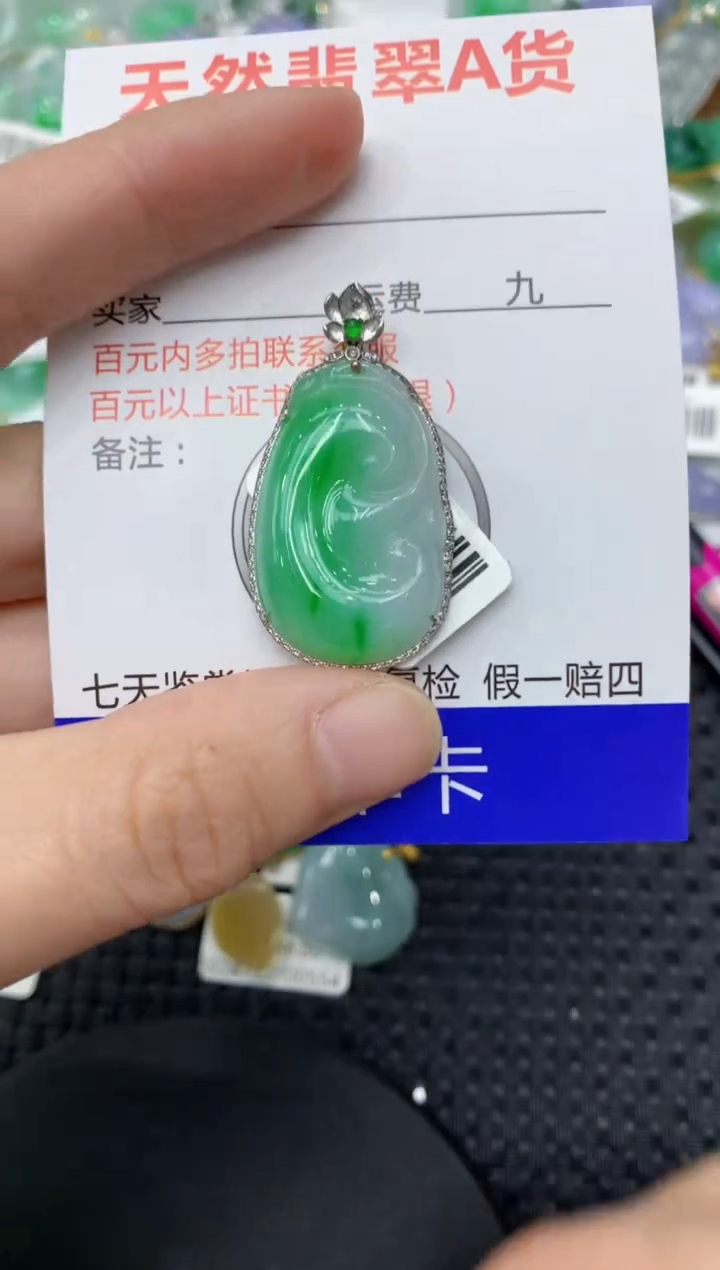 【闪购商品】翡翠颈饰18K金镶嵌11111111111