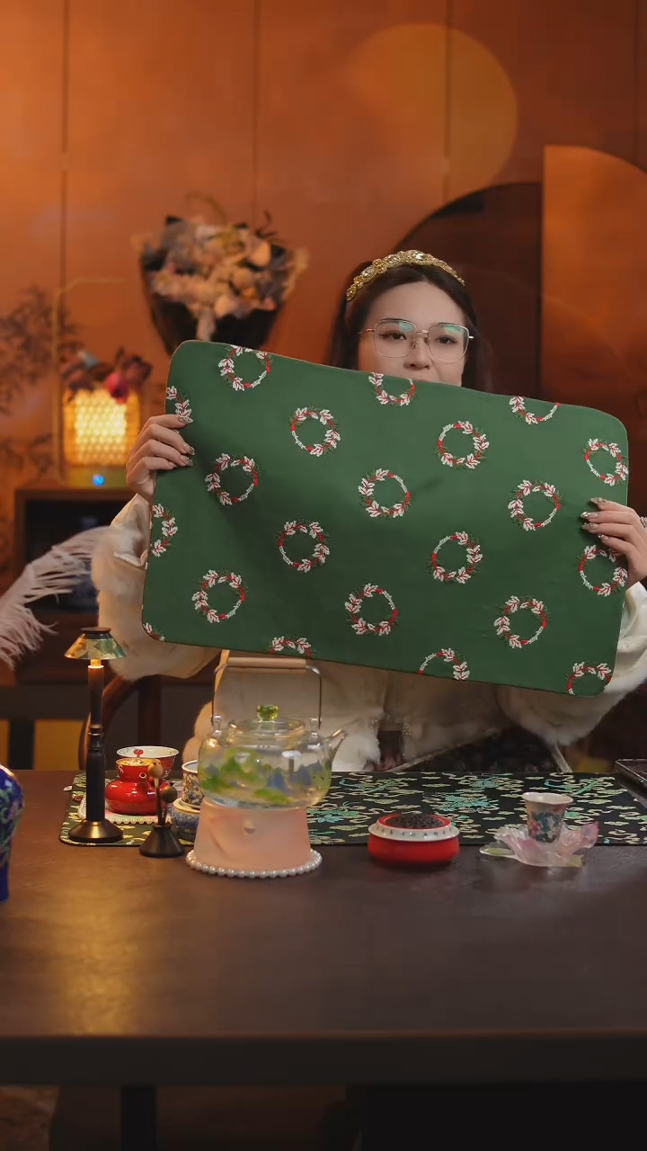 【闪购商品】景德镇大乔推荐好物刺绣茶席67*38厘米