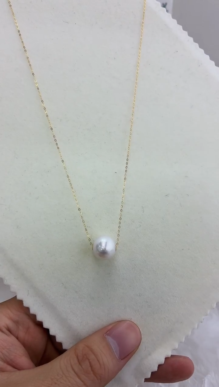 18K金镶嵌DA淡水珍珠路路通12-13 BQ113