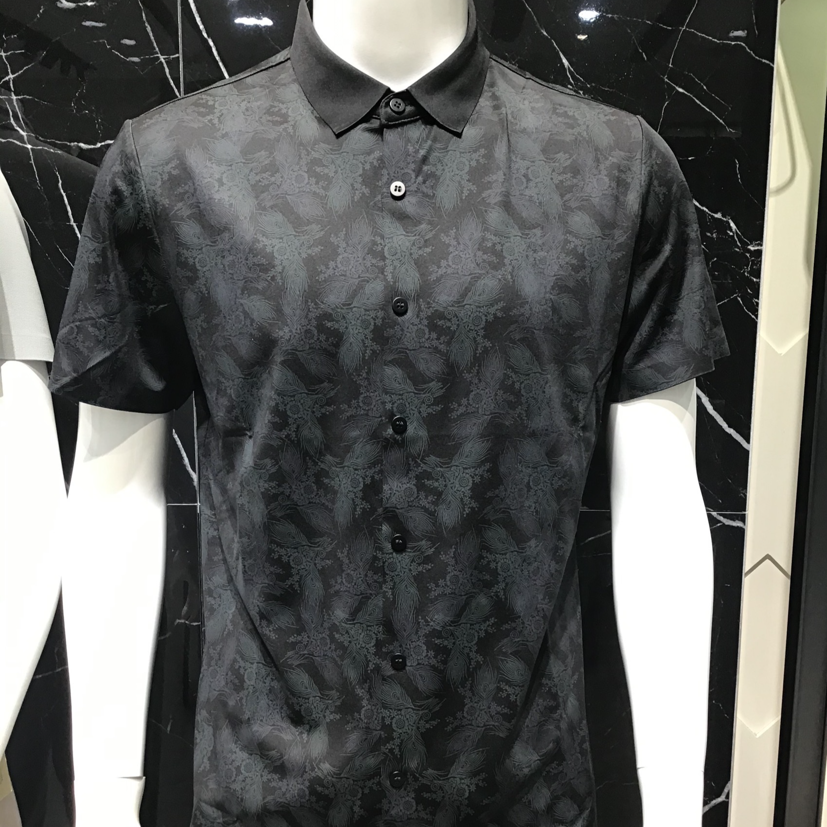 【悠悠专属】夏季新款男士短袖衬衫休闲百搭桑蚕丝衬衣 25372#