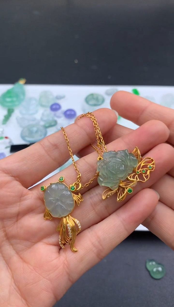 银S925镶嵌定制翡翠莎**沙镶嵌费不退不换