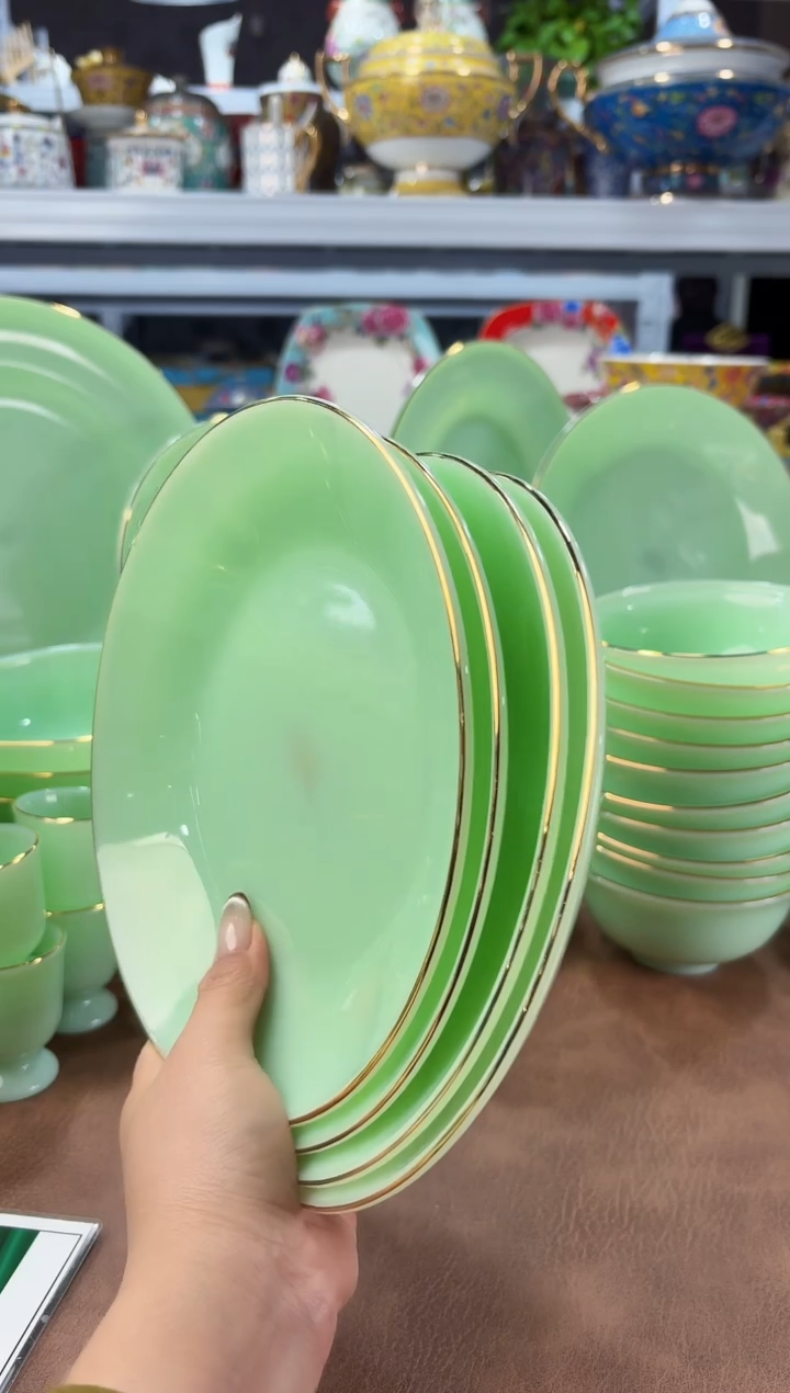 玉瓷8英寸深盘4个