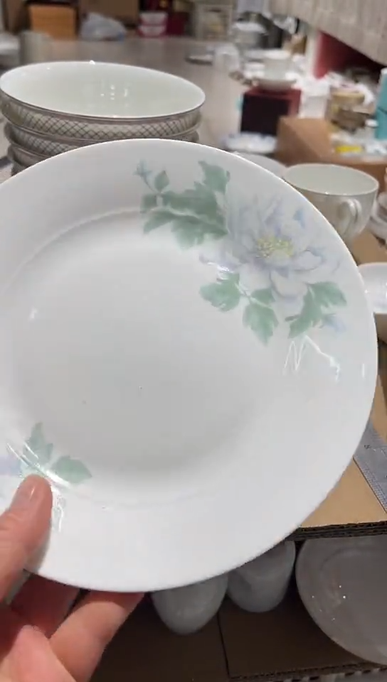 瓷2个7.5英寸平盘花无缺