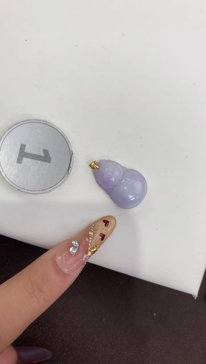 颈饰18K金镶嵌翡翠天然缅甸a货翡翠