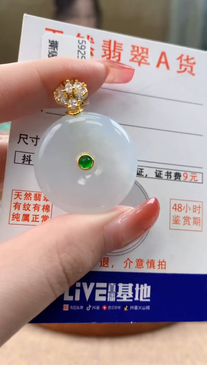 颈饰未镶嵌翡翠天然A货翡翠挂件