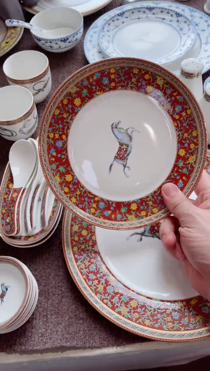 瓷片福利翠花马7寸盘子······