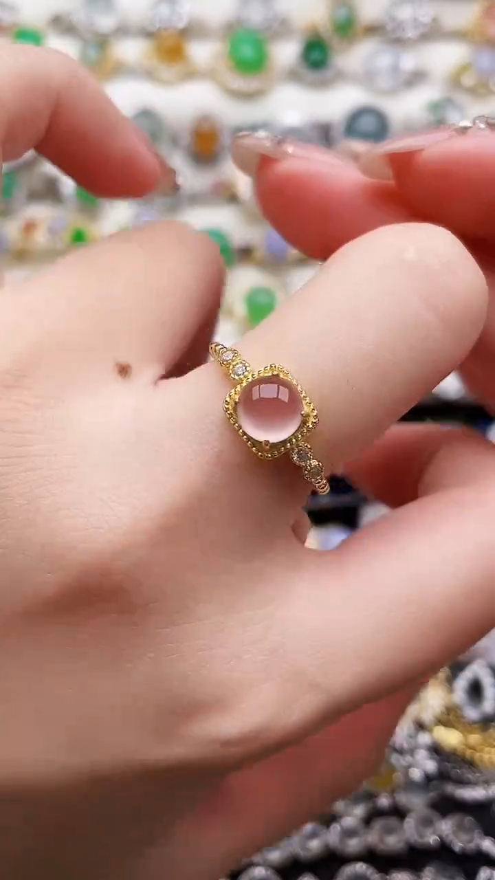 银S925镶嵌戒指玛瑙/玉髓157