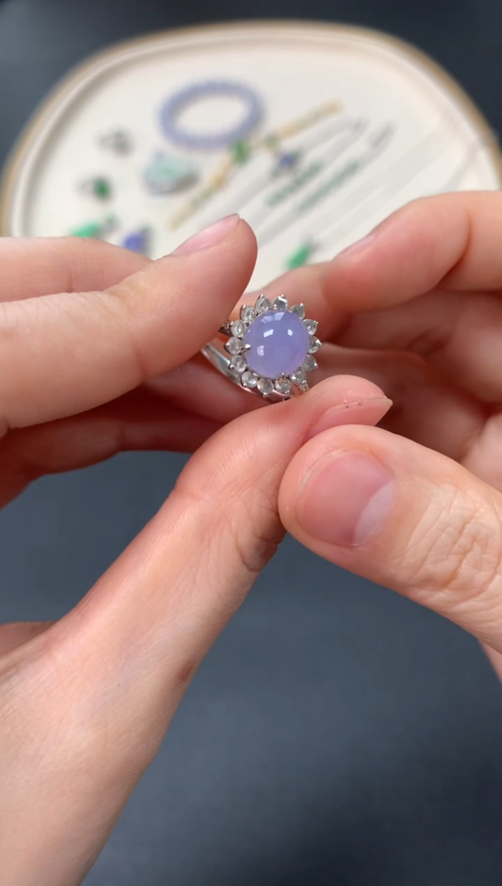 【闪购商品】翡翠戒指18K金镶嵌7980戒指