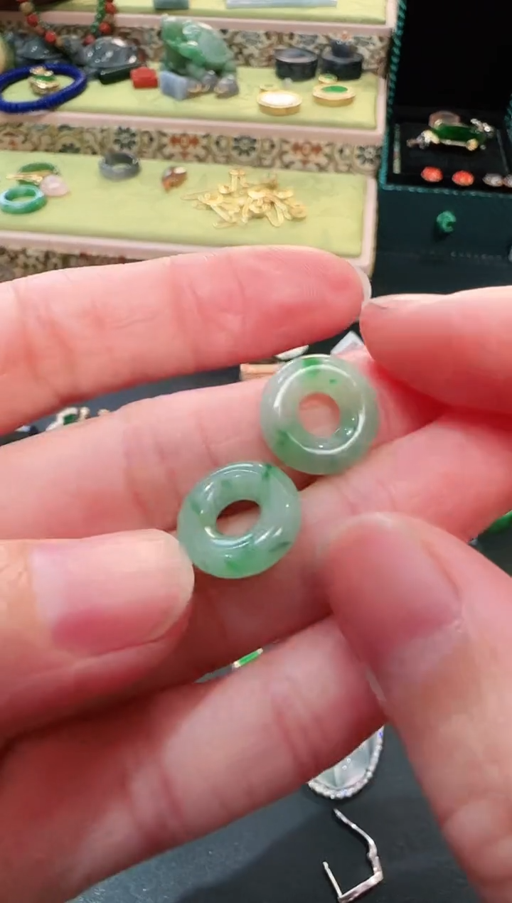 【闪购商品】翡翠颈饰银S925镶嵌耳饰