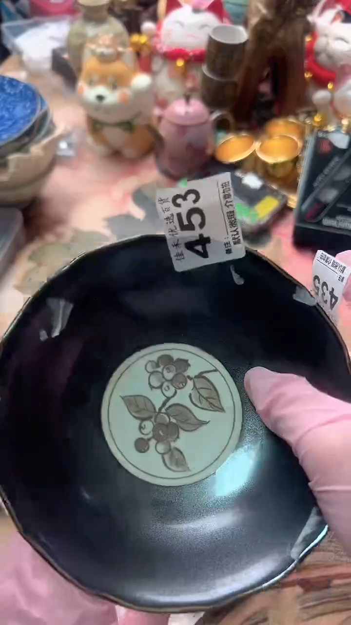 手工艺品琉璃用****4白底花造型瓷器