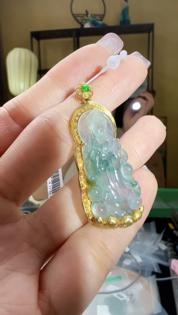 【闪购商品】翡翠颈饰18K金镶嵌DFZ0205-7
