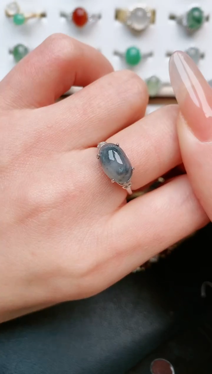 【闪购商品】翡翠戒指银S925镶嵌....