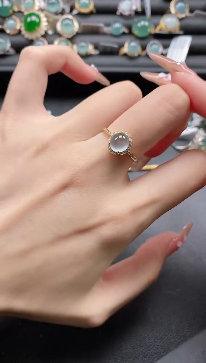 【闪购商品】翡翠戒指银S925镶嵌1111