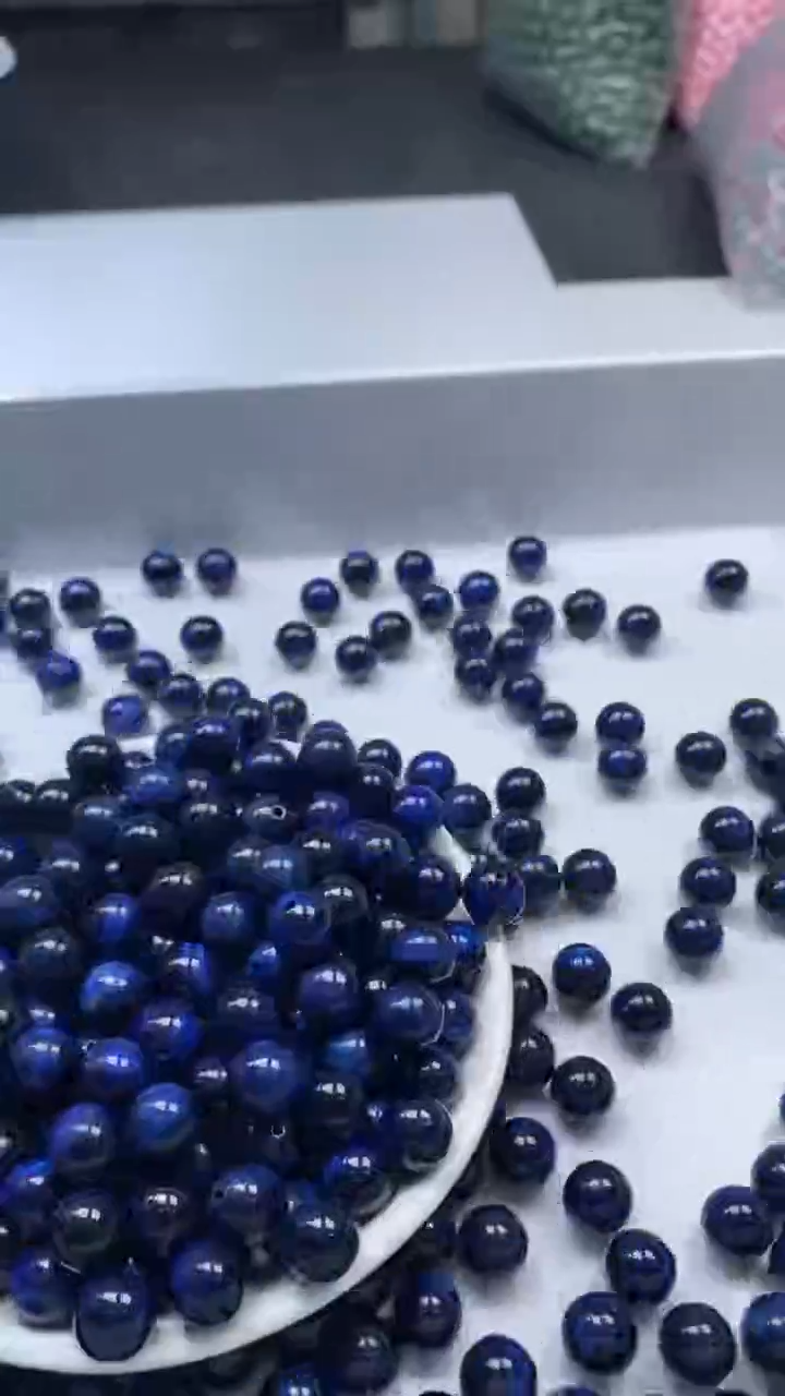 未镶嵌颈饰玛瑙/玉髓W2622-青金虎眼10mm*10颗