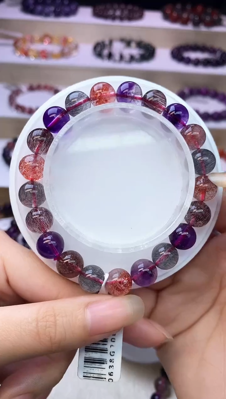 【闪购商品】水晶手链未镶嵌黑加仑超七9m+