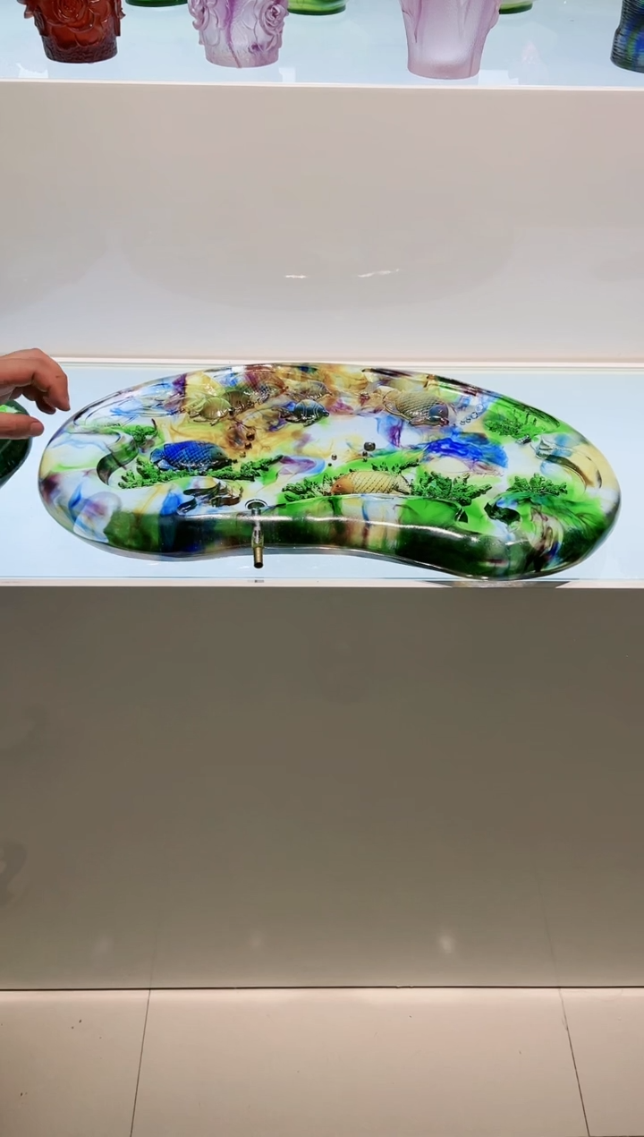 【闪购商品】茶宠古法琉璃海底世界茶盘