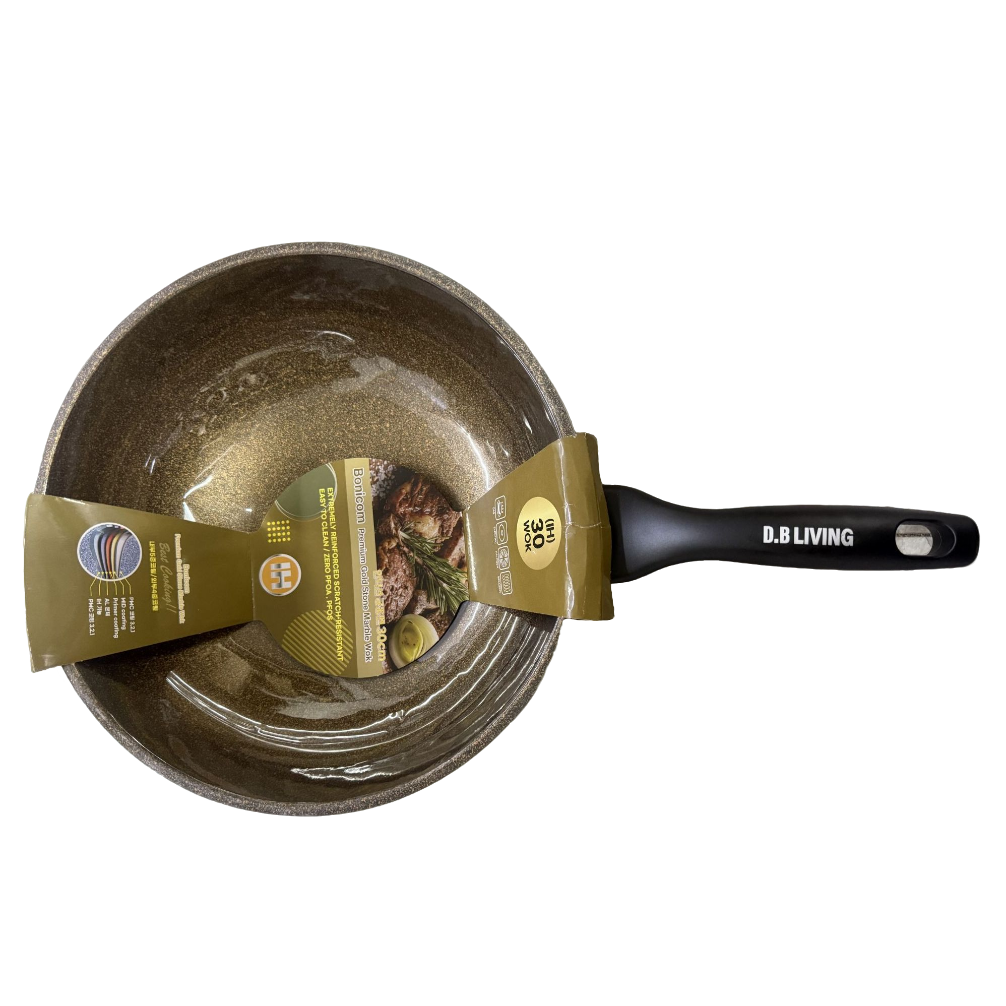 9层金石 不粘炒锅 Bonicom 炒锅 30CM 电磁炉通用 9层金石