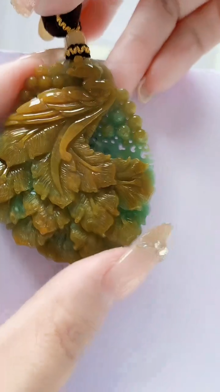 未镶嵌定制翡翠5060DD-毛货挂件31