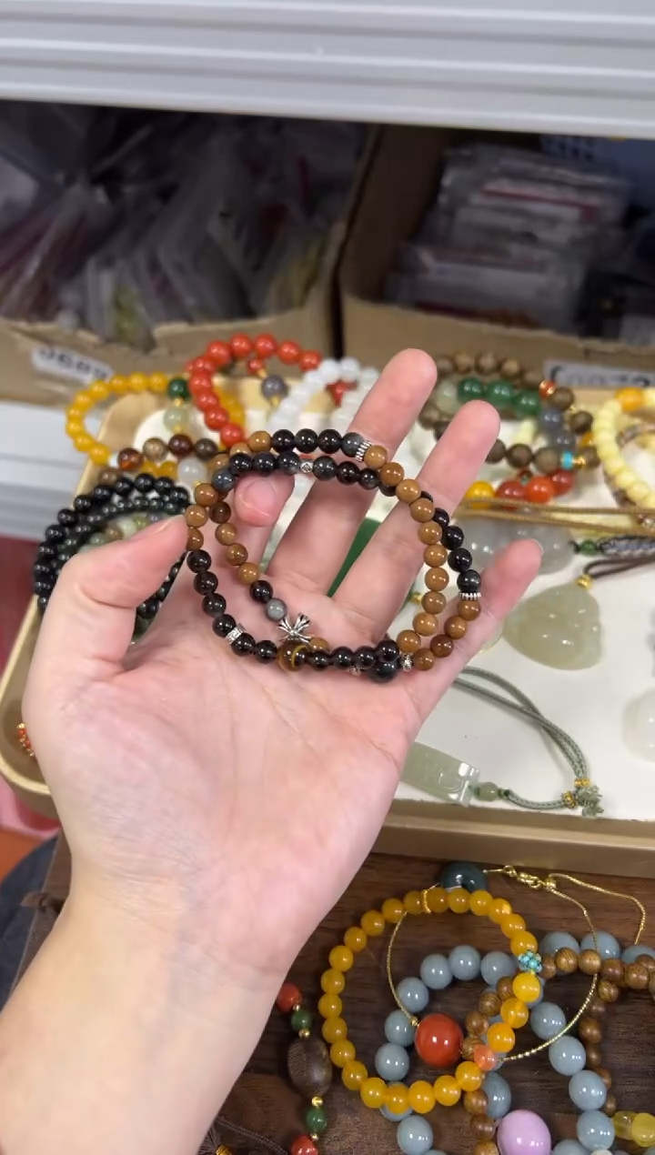 吊坠库克未镶嵌银曜石库克设计款双圈手链[23]