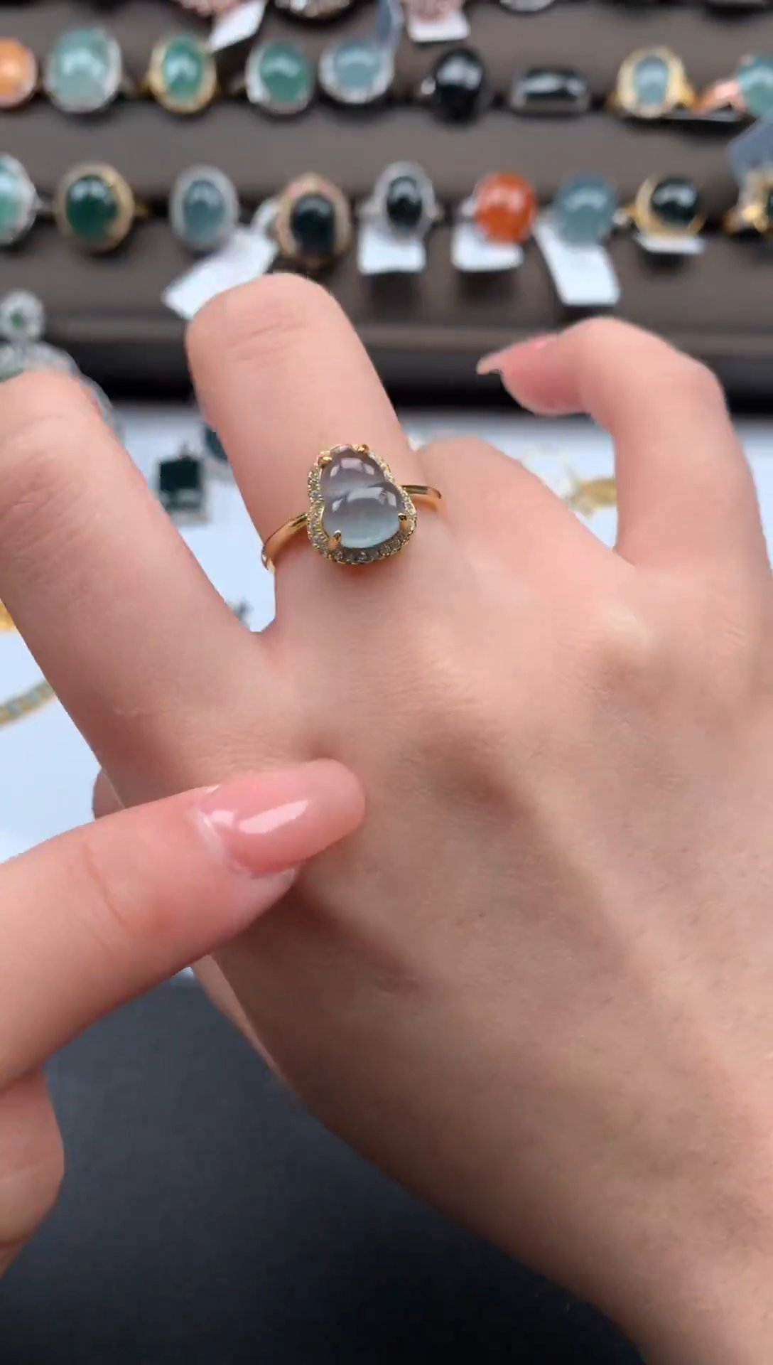 【闪购商品】翡翠戒指银S925镶嵌521141