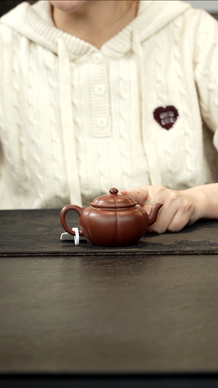 茶壶紫砂底槽青锦鼓壶130cc