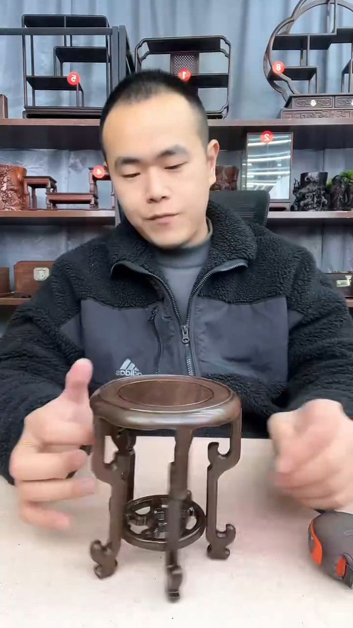 【闪购商品】乌木类端景台小李子红木工艺品2778