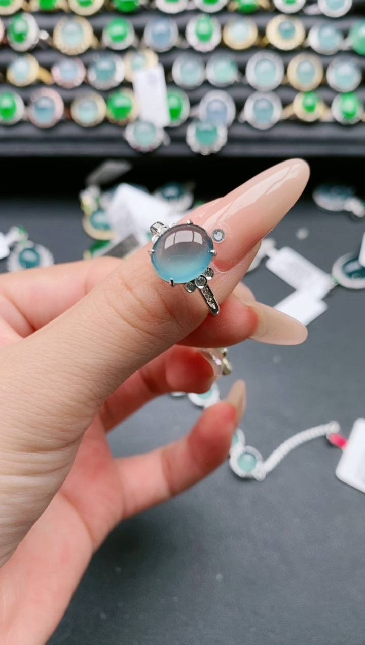 【闪购商品】翡翠戒指银S925镶嵌11111