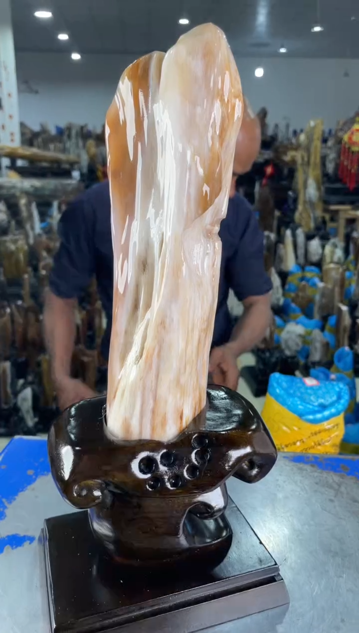 【闪购商品】硅化玉摆件未镶嵌6