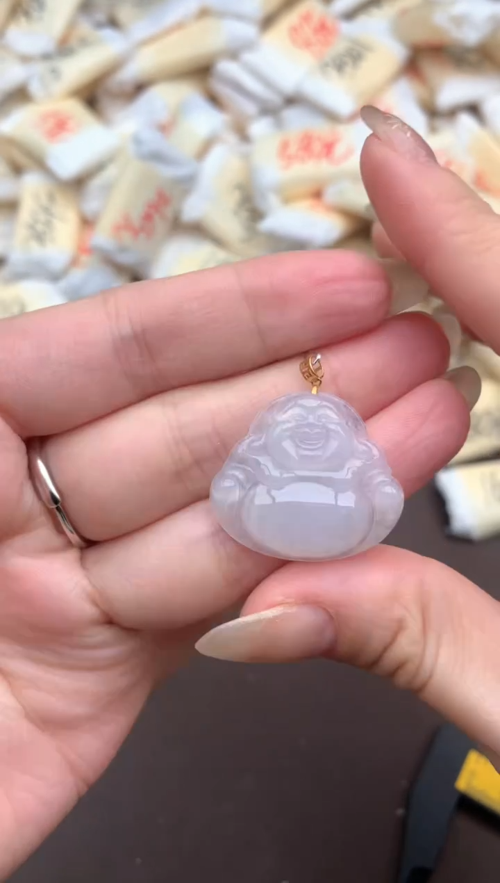 【闪购商品】翡翠挂件18K金镶嵌—