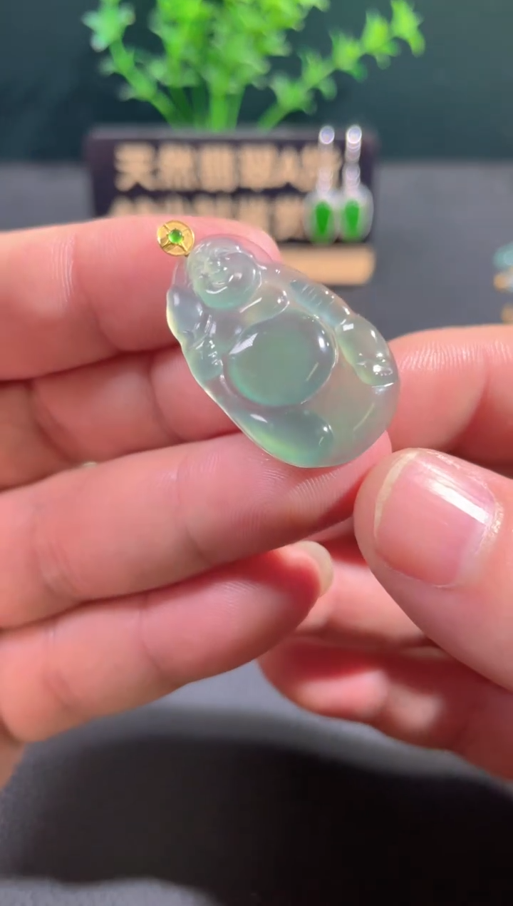 【闪购商品】翡翠颈饰18K金镶嵌翡翠