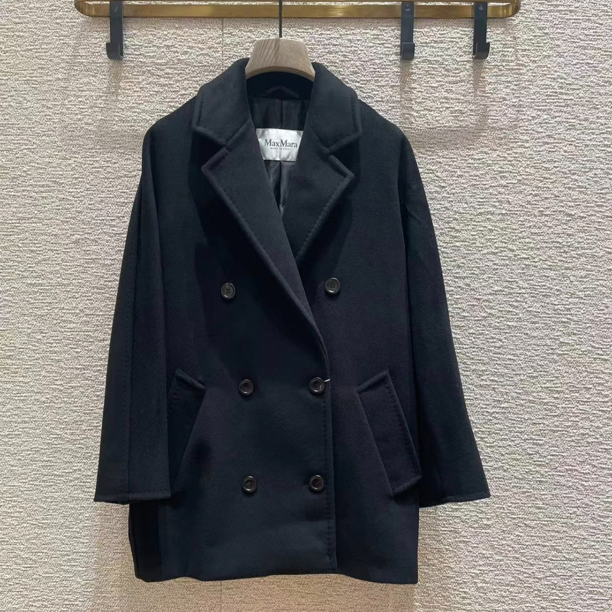 未使用 MaxMara 汤/P222325464/大衣 藏青 36码