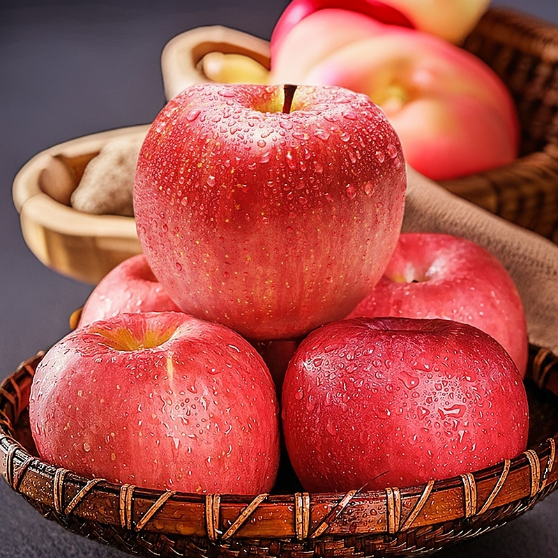 【新鲜采摘】烟台红富士苹果3斤脆甜多汁皮薄爽口红富士苹果山东省