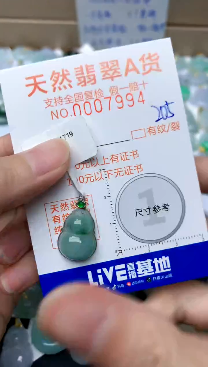 【闪购商品】翡翠颈饰18K金镶嵌205天然A货翡翠