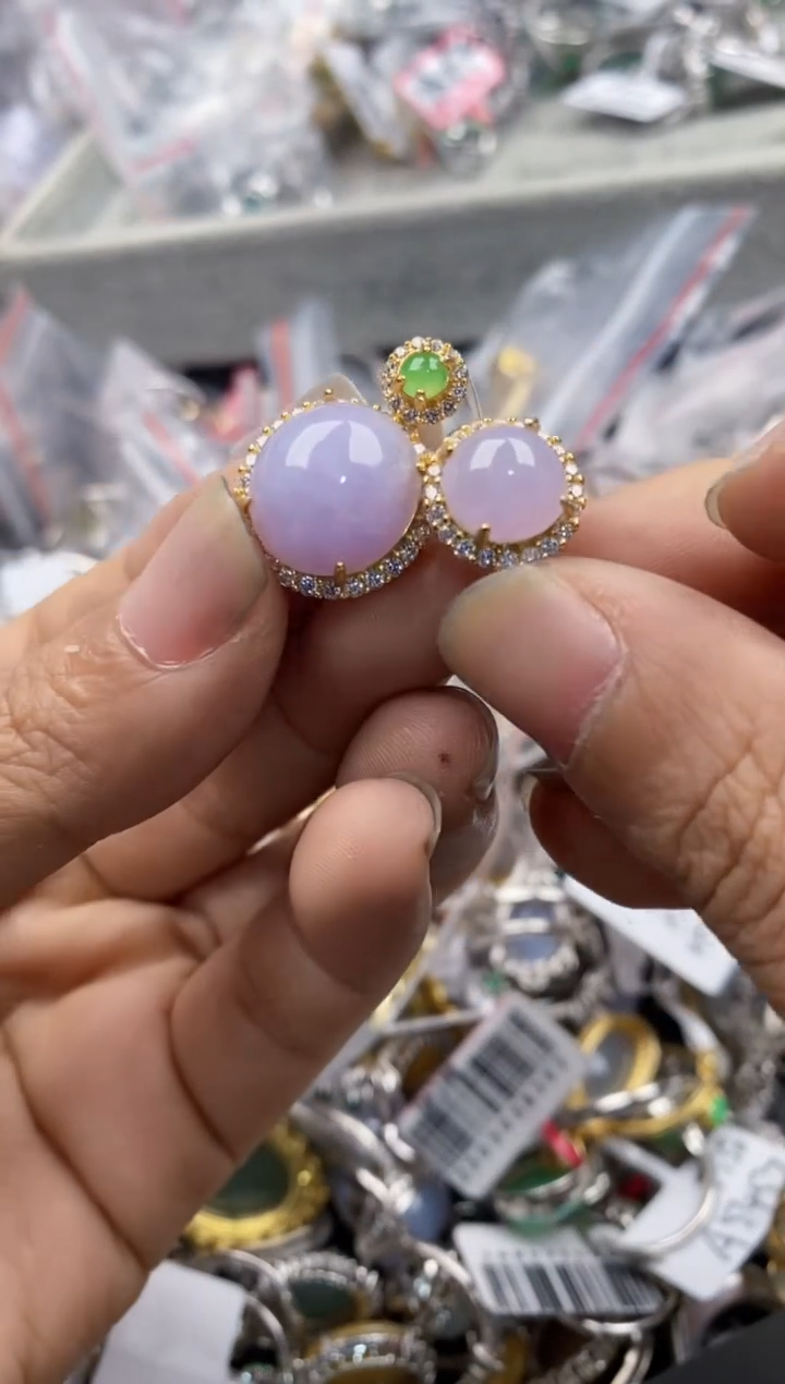 银S925镶嵌戒指翡翠999----1