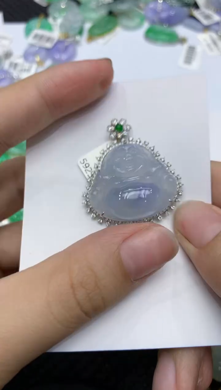 【闪购商品】翡翠颈饰18K金镶嵌1111111111111