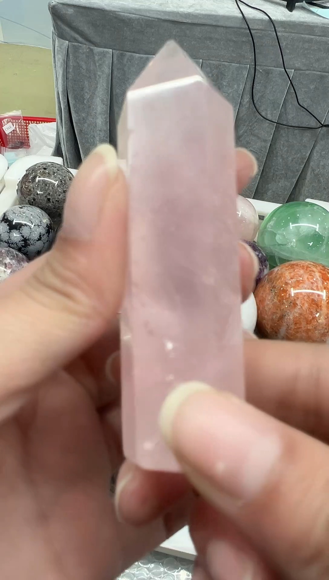 未镶嵌珠宝半成品水晶S808 约8.4cm