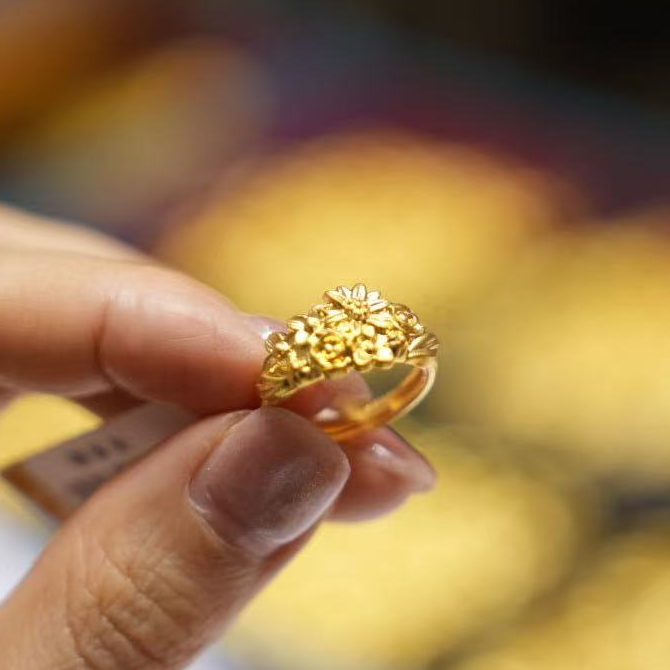 【巧玲专属】足金999繁花戒指 活口经典 4.55