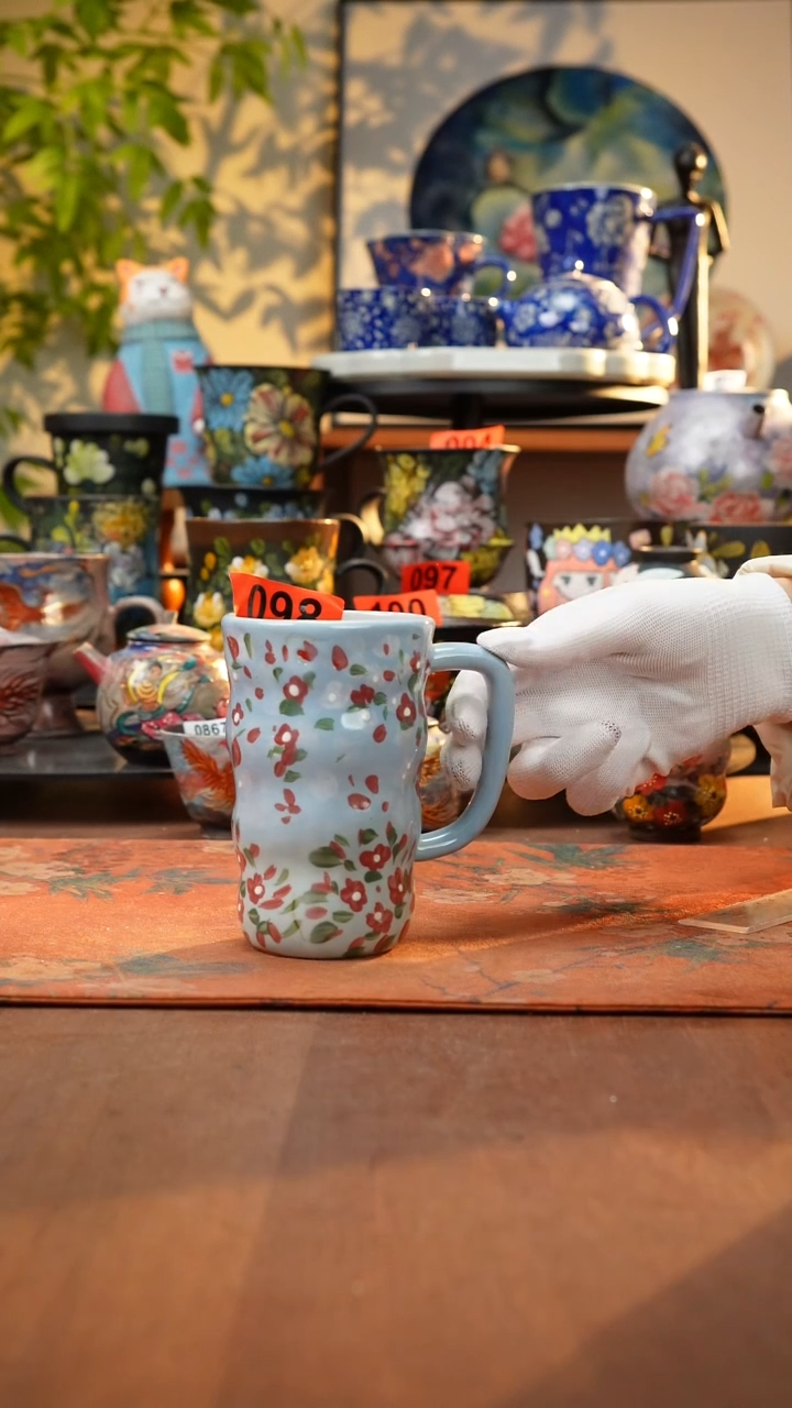 瓷片景德镇手工手绘098