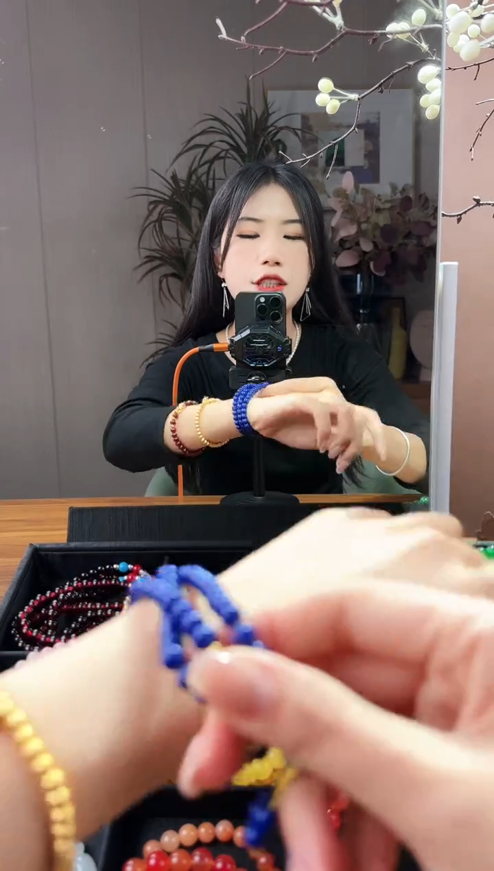 青金石未镶嵌颈饰青金石多圈