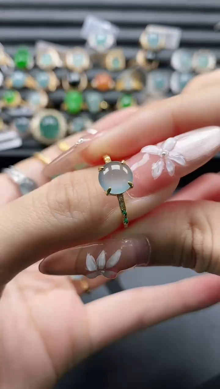 【闪购商品】翡翠戒指银S925镶嵌11111