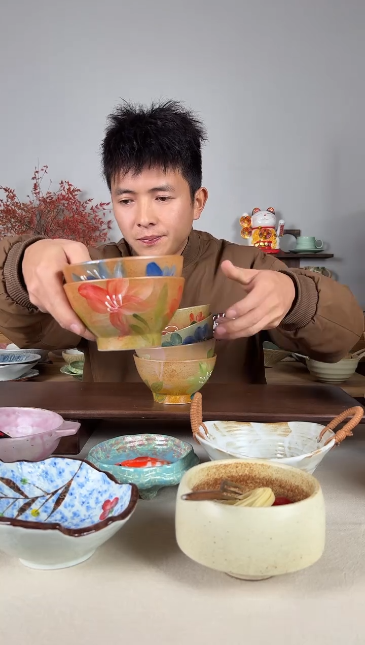 陶瓷安**～80新粗陶手作餐具2个