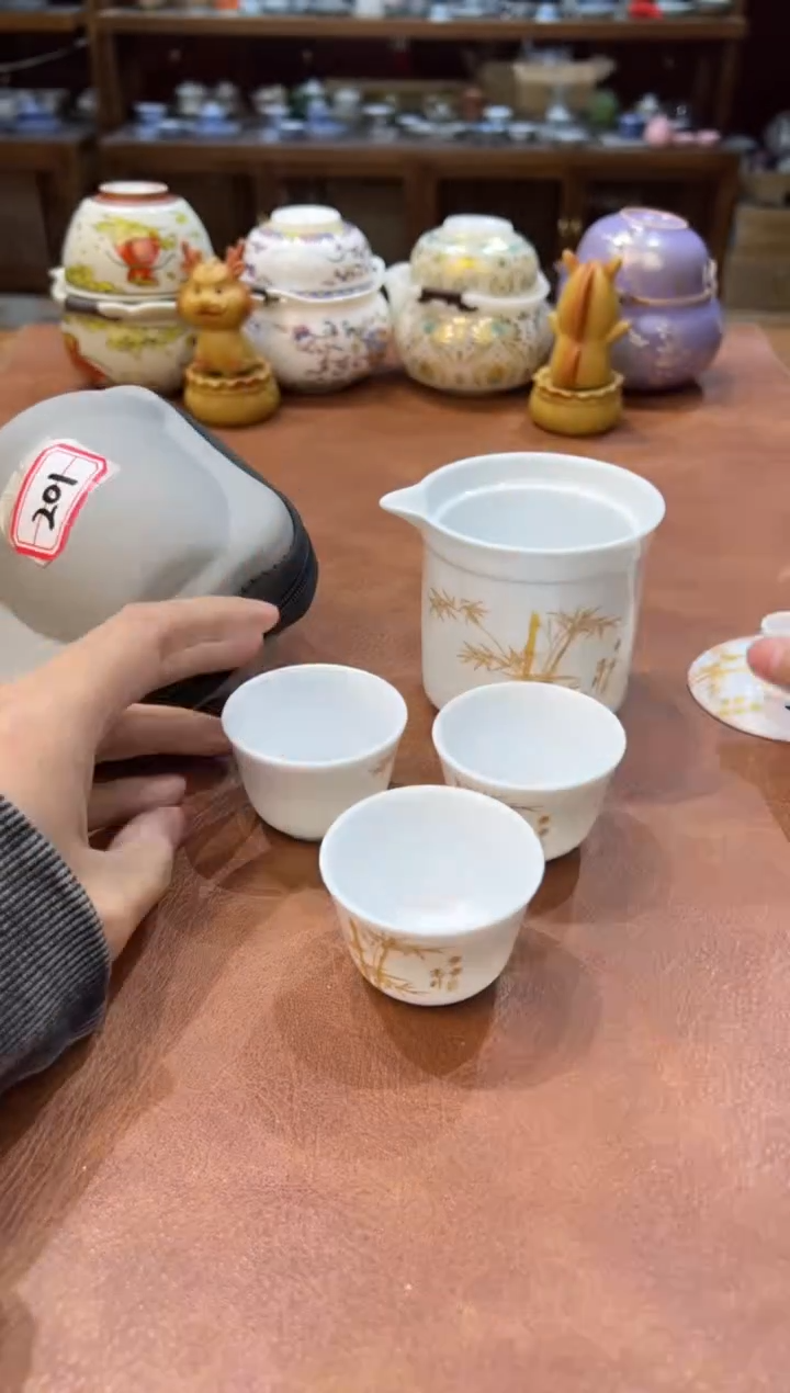 真的很便宜会开片的旅行茶具