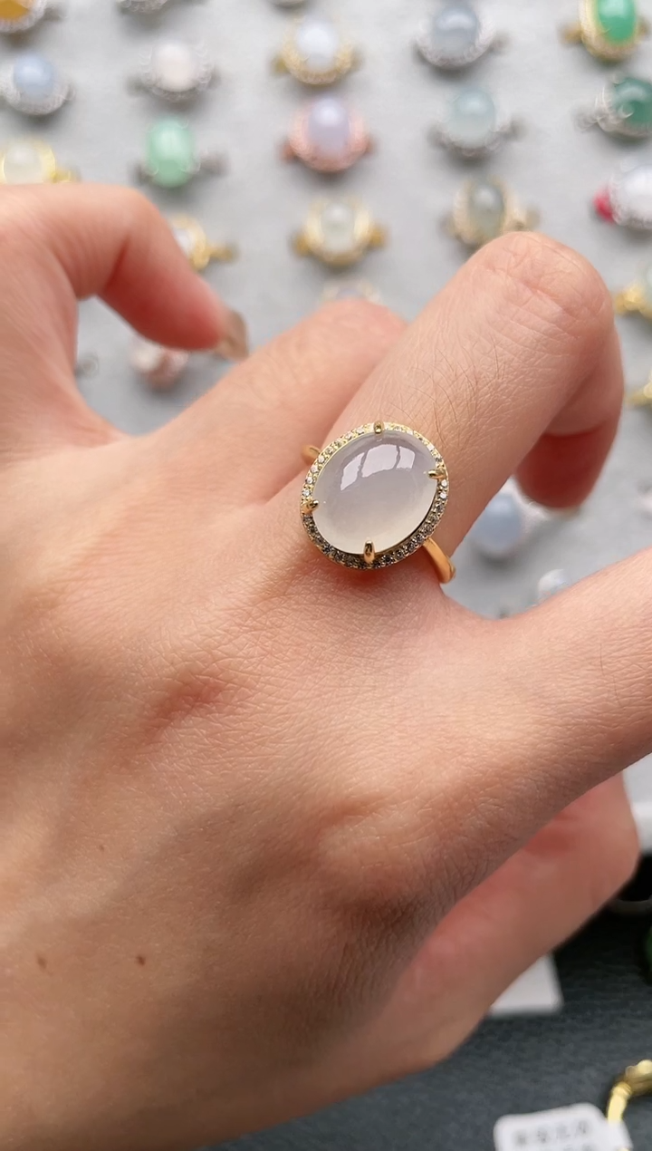 【闪购商品】翡翠戒指银S925镶嵌1111