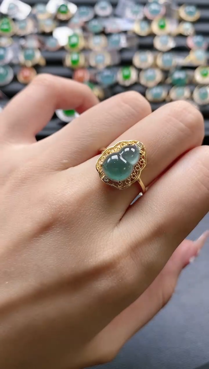 【闪购商品】翡翠戒指银S925镶嵌51511