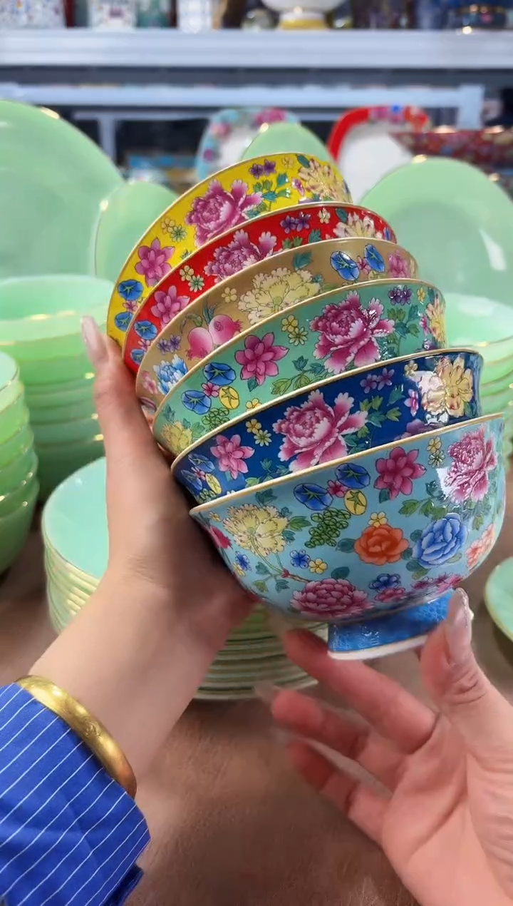 玉瓷5英寸饭碗6个