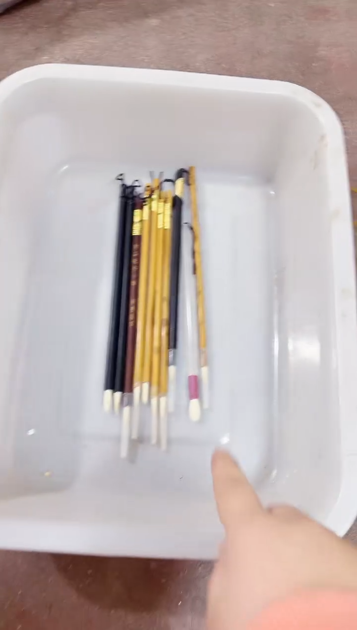 羊毫小楷毛笔10支  笔杆微瑕 